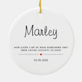 Personalized Using Pet's Photo & Name Keramisch Ornament (Achterkant)