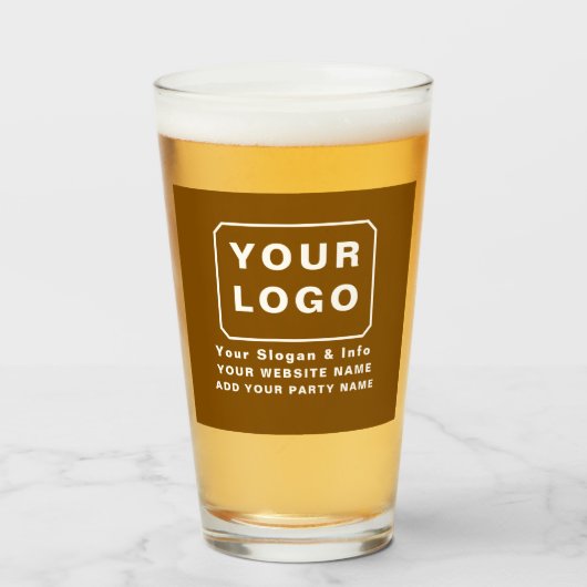 PERSONALIZED UW LOGO NAAM AANGEPASTE TEKST BIJSLAG GLAS (Voorkant gevuld)