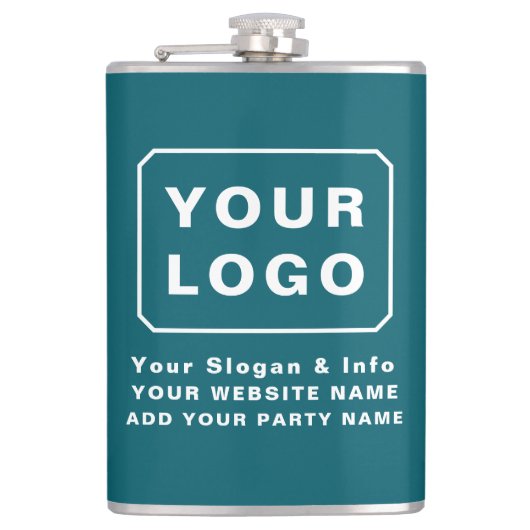 PERSONALIZED UW LOGO NAAM AANGEPASTE TEKST BIJSLAG HEUPFLES (Voorkant)