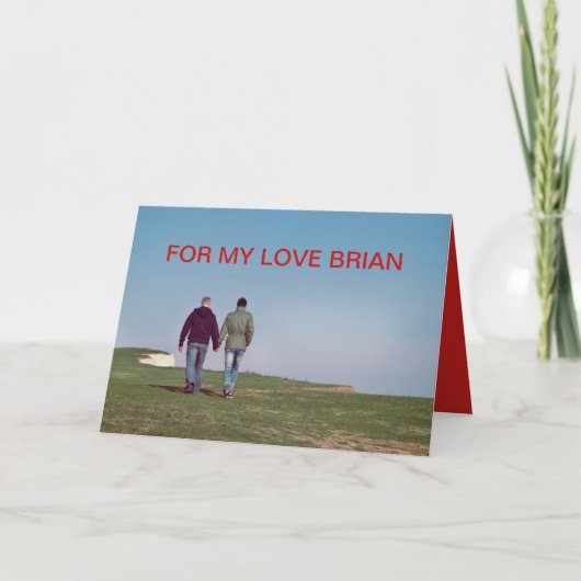 PERSONALIZED VALENTIJN DAG VOOR HOMO KOPPELS KAART (Voorkant)