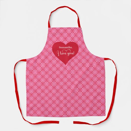 Personalized Valentine Apron A Sweet Love Gift Schort (Voorkant)