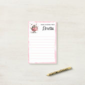 Personalized Valentine Bee Notepad Post-it® Notes (Op bureau)