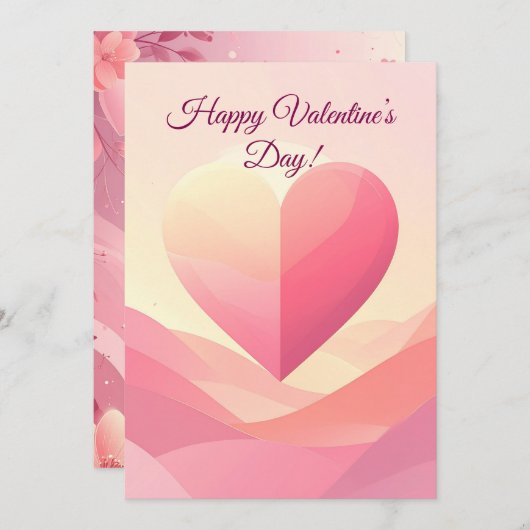 Personalized Valentine Card – Romantic Love Greeti Feestdagenkaart (Voorkant / Achterkant)