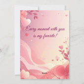 Personalized Valentine Card – Romantic Love Greeti Feestdagenkaart (Achterkant)