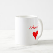 Personalized Valentine Coffee Mug, Custom Valentin Koffiemok (Voorkant rechts)