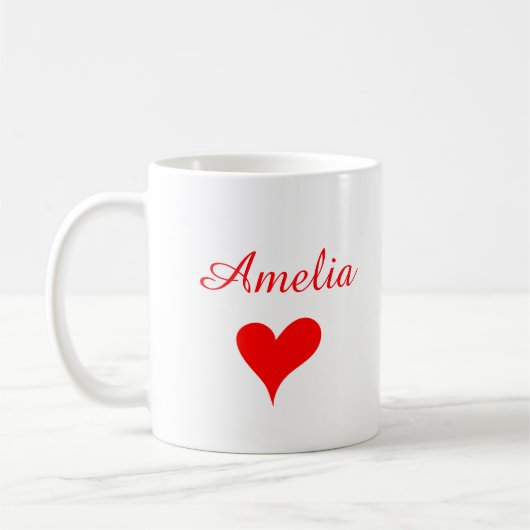 Personalized Valentine Coffee Mug, Custom Valentin Koffiemok (Links)