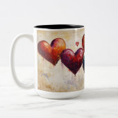 Personalized Valentine Coffee Mug, Custom Valentin Tweekleurige Koffiemok (Links)