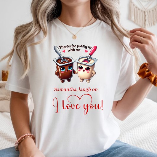 Personalized Valentine Food Pun Women Tee T-shirt