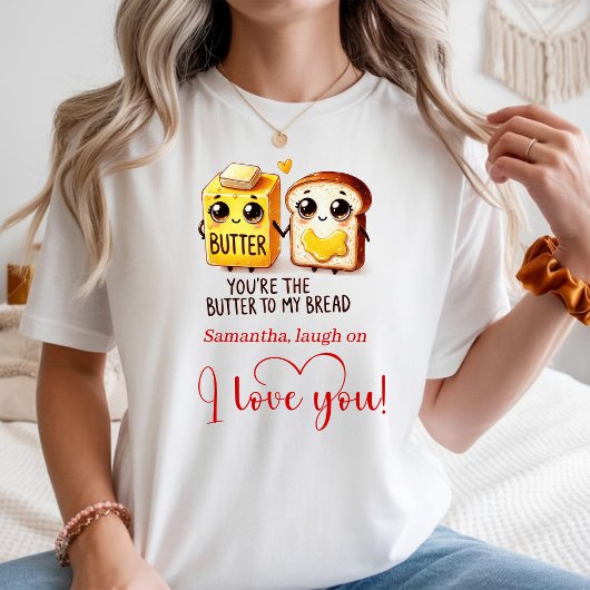 Personalized Valentine Gift Funny Food Women  T-shirt