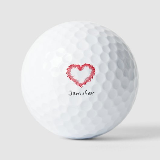 Personalized Valentine Heart Gift for Her Golfballen (Voorkant)