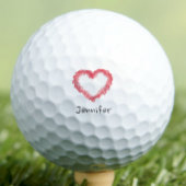 Personalized Valentine Heart Gift for Her Golfballen