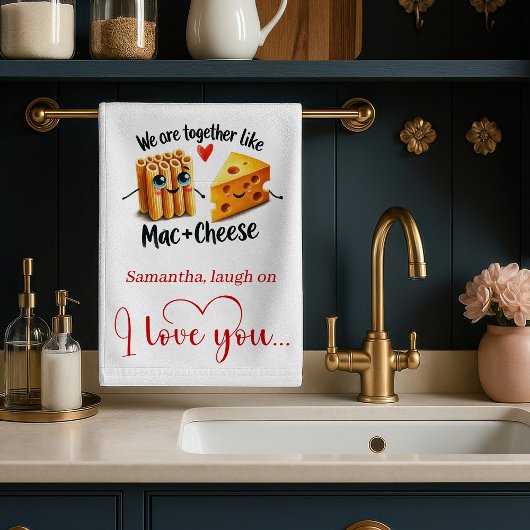 Personalized Valentine Kitchen Towel Food Puns Theedoek