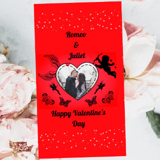 Personalized Valentine Love Photo Card Kaart
