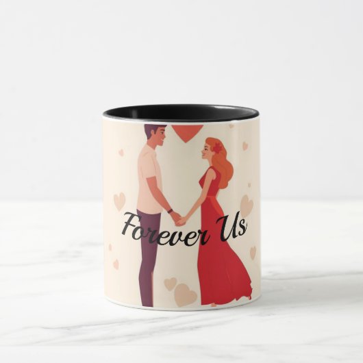 Personalized Valentine Mug for Couple | Forever Us Mok (Midden)