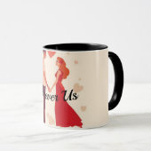 Personalized Valentine Mug for Couple | Forever Us Mok (Voorkant rechts)