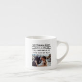 Personalized Valentine Newspaper Espresso Kop (Rechts)