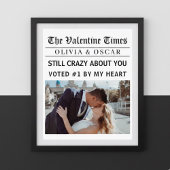 Personalized Valentine Newspaper Photo Poster