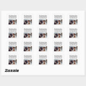 Personalized Valentine Newspaper Photo  Vierkante Sticker (Vel)