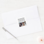 Personalized Valentine Newspaper Photo  Vierkante Sticker (Envelop)