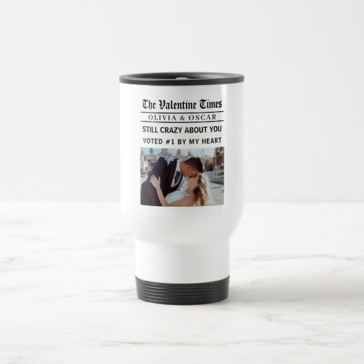 Personalized Valentine Newspaper Reisbeker (Center)