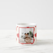 Personalized Valentine Phot with Hearts Espresso Kop (Voorkant)
