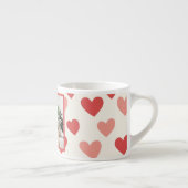 Personalized Valentine Phot with Hearts Espresso Kop (Rechts)