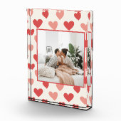 Personalized Valentine Photo Heart Acrylic Block Fotoblokken (Rechts)