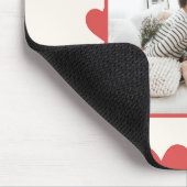 Personalized Valentine Photo Heart Mouse Pad Muismat (Hoek)