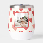 Personalized Valentine Photo Heart Water Bottle (Voorkant)