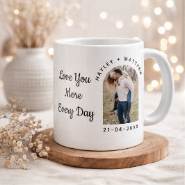 Personalized Valentine Photo Mug Grote Koffiekop
