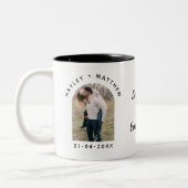 Personalized Valentine Photo Mug Tweekleurige Koffiemok (Links)