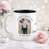 Personalized Valentine Photo Mug Tweekleurige Koffiemok