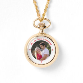 Personalized Valentine Photo Neclace Horloge