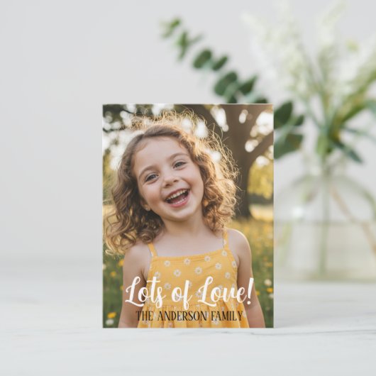 Personalized Valentine Photo Postcard Feestdagenkaart (Staand voorkant)