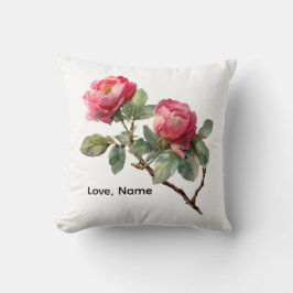 Personalized Valentine Rose Flower Pillow Cover  Kussen