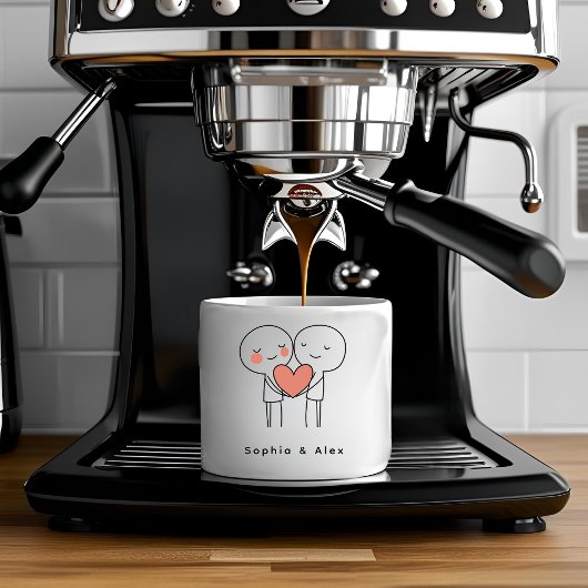 Personalized Valentine’s Couple Matching Espresso Kop