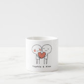 Personalized Valentine’s Couple Matching Espresso Kop (Voorkant)