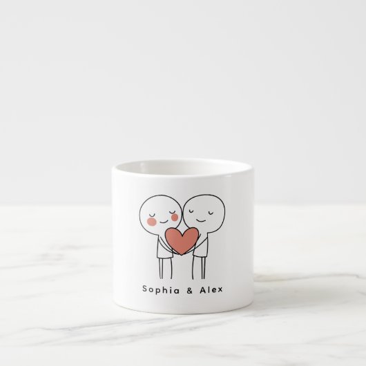 Personalized Valentine’s Couple Matching  Espresso Kop (Voorkant)