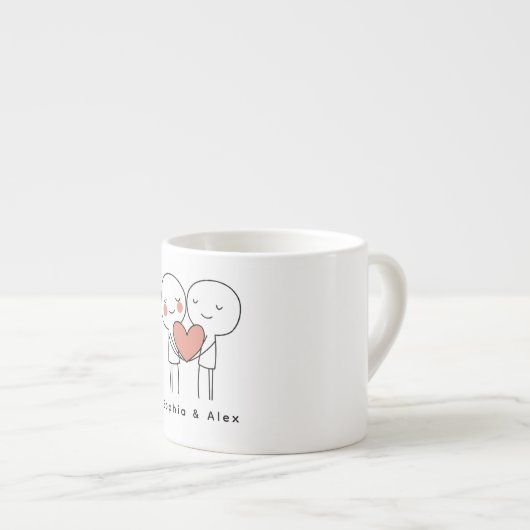 Personalized Valentine’s Couple Matching Espresso Kop (Voorkant rechts)
