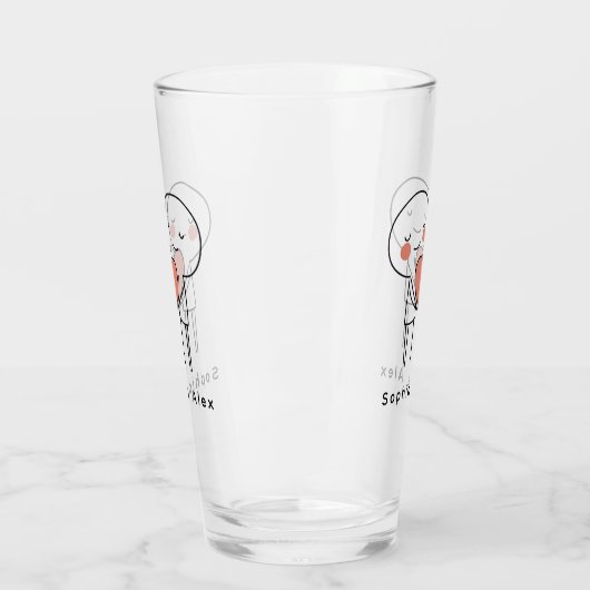 Personalized Valentine’s Couple Matching Glass Cup Glas (Links)