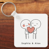 Personalized Valentine’s Couple Matching Keychain (Voorkant)