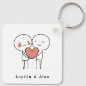 Personalized Valentine’s Couple Matching Keychain (Achterkant)