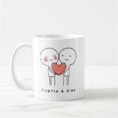 Personalized Valentine’s Couple Matching Koffiemok (Links)