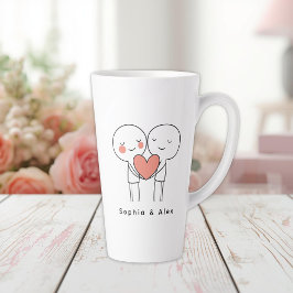 Personalized Valentine’s Couple Matching Latte Mug Latte Mok