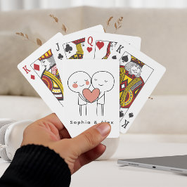 Personalized Valentine’s Couple Matching Pokerkaarten