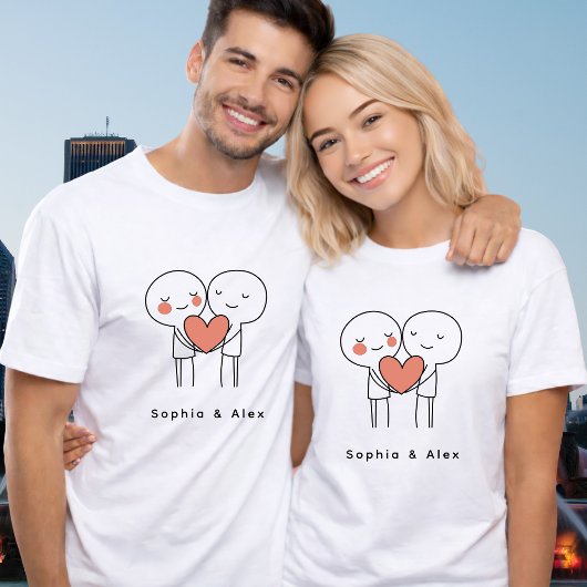 Personalized Valentine’s Couple Matching T-shirt