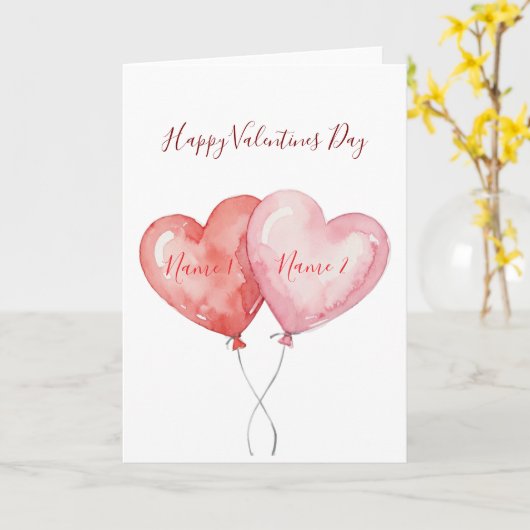 Personalized Valentine’s Day Card Kaart (Gele Bloem)
