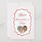 Personalized Valentine’s Day Card with Photo pink Feestdagenkaart (Voorkant)