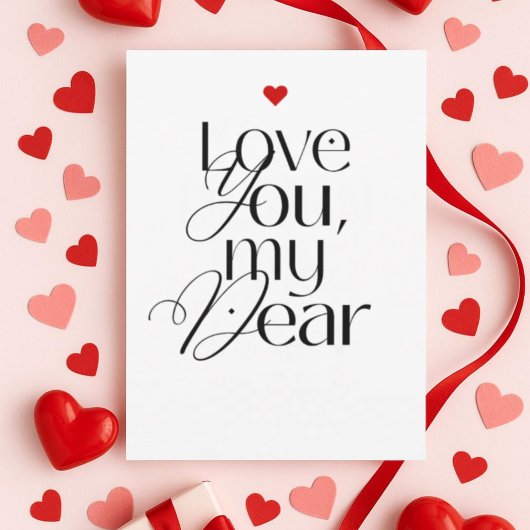 Personalized Valentine’s Day Card with Photo pink Feestdagenkaart