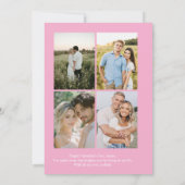 Personalized Valentine’s Day Card with Photo pink Feestdagenkaart (Achterkant)
